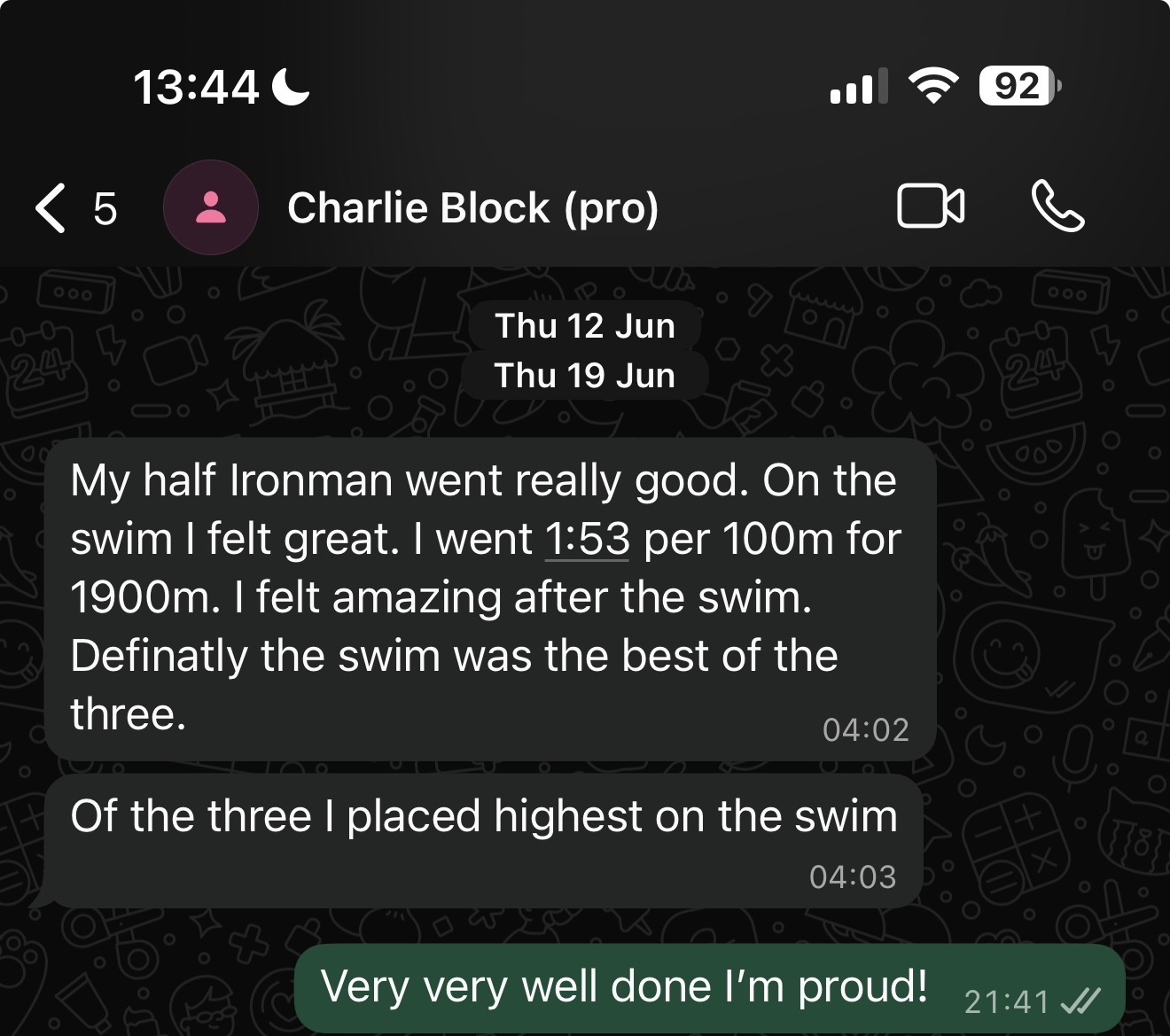 SWM swimmer or parent testimonial