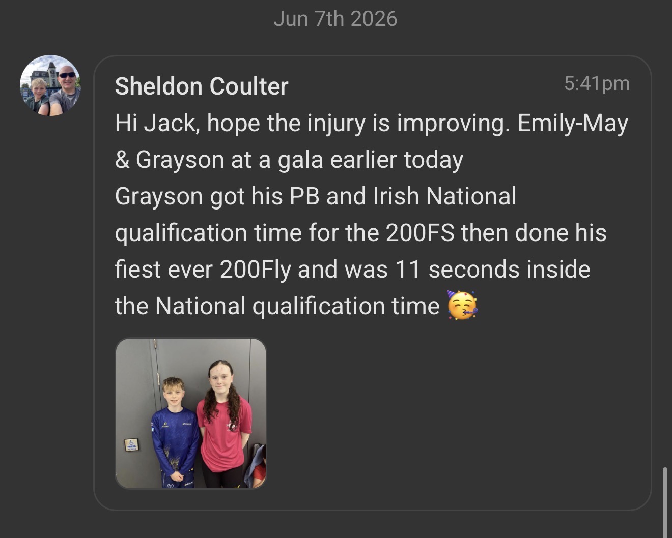 SWM swimmer or parent testimonial